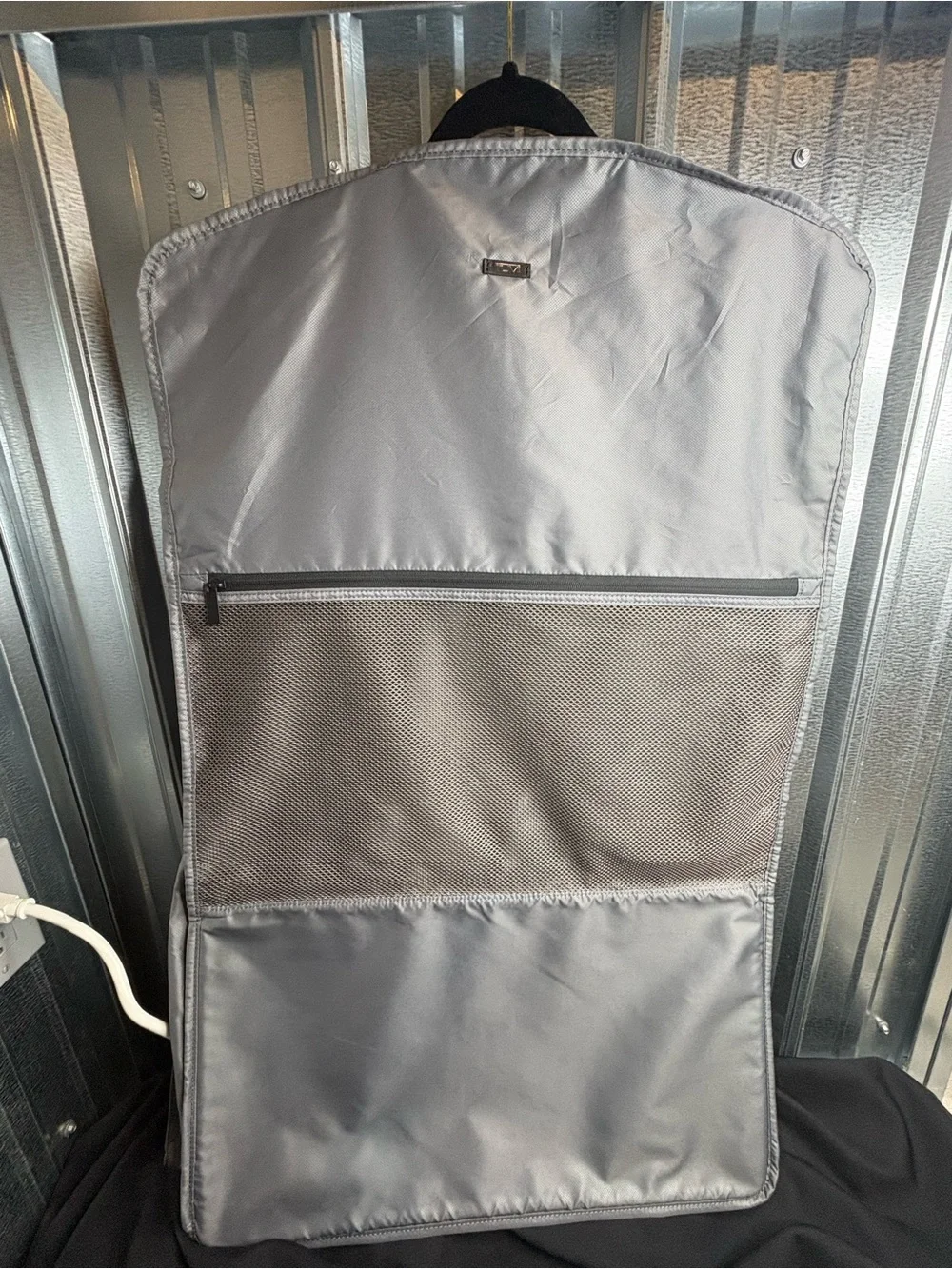 Tumi Two-Tone Gray and White Toiletry Pouch plus Garment bag